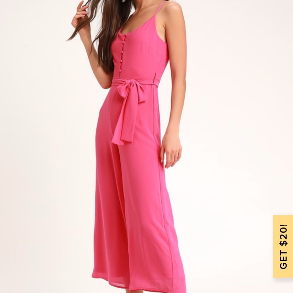 Pink jumpsuit/romper from Lulus